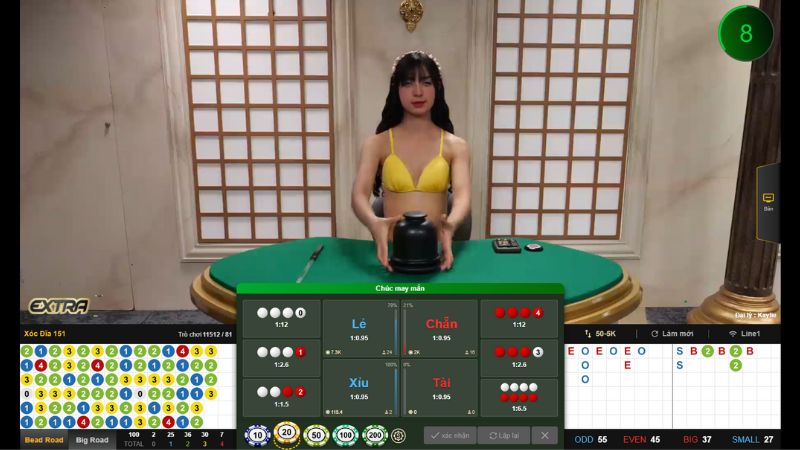 Xóc đĩa kubet - Đẳng cấp game xóc đĩa live cùng dealer xinh đẹp tại Dream86 2 Trải nghiệm chơi xóc đĩa kubet cùng dealer xinh đẹp, nóng bỏng