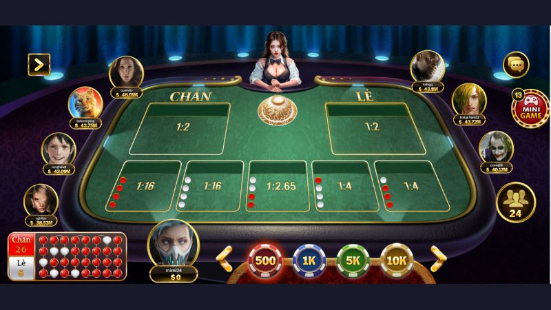 Bàn chơi xóc đĩa 3D mô phỏng chân thực, hình ảnh sắc nét